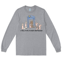 Heather Grey a thrill of hope nativity Long Sleeve Tee - MaliasSmallBusiness
