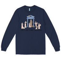 Navy a thrill of hope nativity Long Sleeve Tee - MaliasSmallBusiness