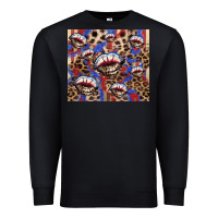 Black American flag lips leopard  tumbler Premium Sweatshirt - HowdyJamesFarm