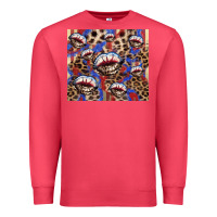Cardinal American flag lips leopard  tumbler Premium Sweatshirt - HowdyJamesFarm
