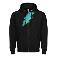 Black Turquoise Lightning Zipper Hoodie - Bettercallsaul