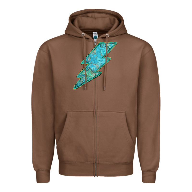 Turquoise Lightning Zipper Hoodie by Bettercallsaul | Teevron