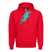 Red Turquoise Lightning Zipper Hoodie - Bettercallsaul