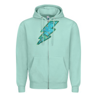 Seafoam Turquoise Lightning Zipper Hoodie - Bettercallsaul
