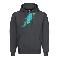 Smoke Turquoise Lightning Zipper Hoodie - Bettercallsaul