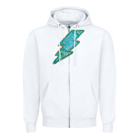 White Turquoise Lightning Zipper Hoodie - Bettercallsaul