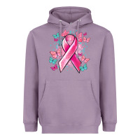 Lavender Breast Cancer ribbon Cancer Awareness Heavyweight Hoodie - HowdyJamesFarm