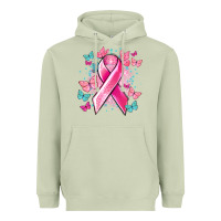Matcha Breast Cancer ribbon Cancer Awareness Heavyweight Hoodie - HowdyJamesFarm
