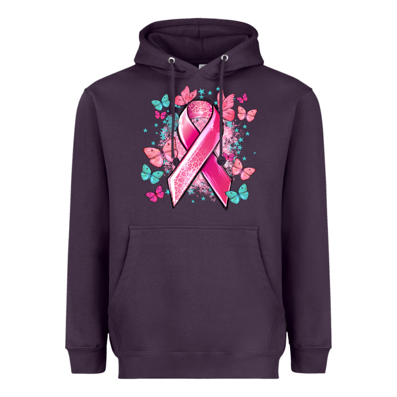 Breast Cancer Ribbon Cancer Awareness Heavyweight Hoodie by HowdyJamesFarm | Teevron