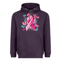 Plum Breast Cancer ribbon Cancer Awareness Heavyweight Hoodie - HowdyJamesFarm