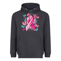 Smoke Breast Cancer ribbon Cancer Awareness Heavyweight Hoodie - HowdyJamesFarm