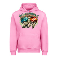 Fuchsia Pink All American boy 4th of july Urban Hoodie - FaDigitalArtStudio