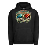 Pigment Black All American boy 4th of july Urban Hoodie - FaDigitalArtStudio