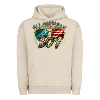 Pigment French Oak All American boy 4th of july Urban Hoodie - FaDigitalArtStudio