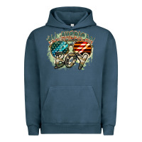 Pigment Midnight Navy All American boy 4th of july Urban Hoodie - FaDigitalArtStudio