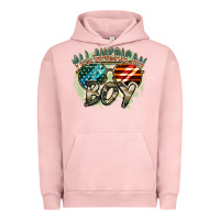 Pigment Salmon All American boy 4th of july Urban Hoodie - FaDigitalArtStudio