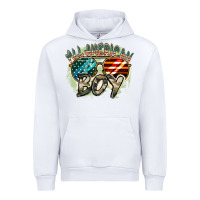 White All American boy 4th of july Urban Hoodie - FaDigitalArtStudio
