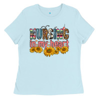 Baby Blue nursing in my heart Ladies Tee - FaDigitalArtStudio