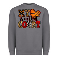 Storm my heart is on that court basketball red and black Heavyweight Sweatshirt - NancyCooperArtShop