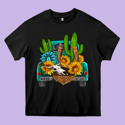 Western Truck Horseshoe Heavy Core Tee Designed By Hra Design Shop