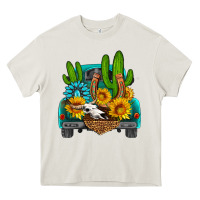 Cream western truck Horseshoe Heavy Core Tee - HRA Design Shop