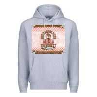 Heather Grey Oversimulated mama university Premium Hoodie - TumblerDesignByShophia