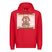 Red Oversimulated mama university Premium Hoodie - TumblerDesignByShophia