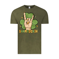 Vintage Olive st. patrick's day shamrockin' Vintage Tee - MaliasSmallBusiness