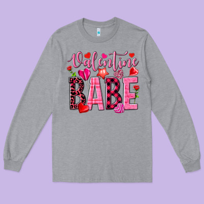 Valentine Babe Long Sleeve Tee Designed By Nancycooperartshop