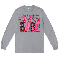Heather Grey valentine babe Long Sleeve Tee - NancyCooperArtShop