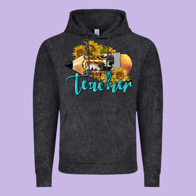 Western Teacher Pencil Vintage Hoodie Designed By Lillyallendesigns