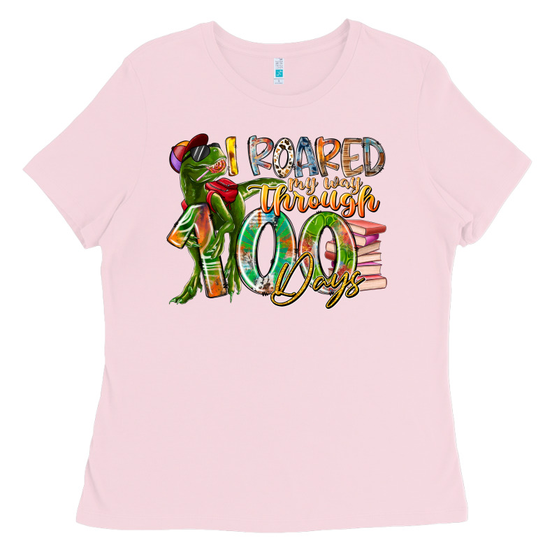 I Roared My Way Through 100 Days Ladies Tee by RacoonDesign | Teevron