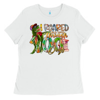 White i roared my way through 100 days Ladies Tee - RacoonDesign