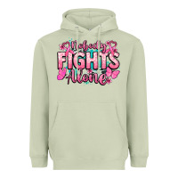 Matcha Nobody fights alone Cancer Awareness Heavyweight Hoodie - HowdyJamesFarm