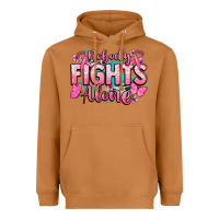 Meerkat Nobody fights alone Cancer Awareness Heavyweight Hoodie - HowdyJamesFarm