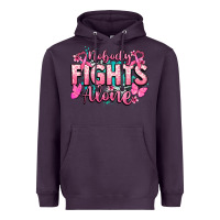 Plum Nobody fights alone Cancer Awareness Heavyweight Hoodie - HowdyJamesFarm