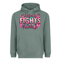 Nobody Fights Alone Cancer Awareness Heavyweight Hoodie | Teevron