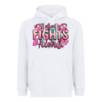 White Nobody fights alone Cancer Awareness Heavyweight Hoodie - HowdyJamesFarm