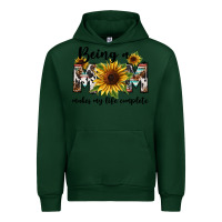 Forest Green Being a mom makes my life complete Mother's Day Urban Hoodie - FaDigitalArtStudio