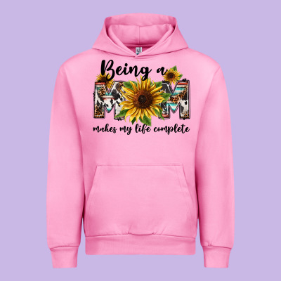 Being A Mom Makes My Life Complete Mother's Day Urban Hoodie Designed By Fadigitalartstudio