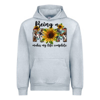Heather Grey Being a mom makes my life complete Mother's Day Urban Hoodie - FaDigitalArtStudio