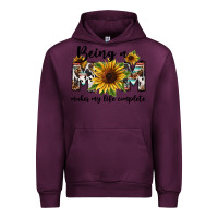 Mauve Wine Being a mom makes my life complete Mother's Day Urban Hoodie - FaDigitalArtStudio