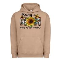 Pigment Burro Being a mom makes my life complete Mother's Day Urban Hoodie - FaDigitalArtStudio