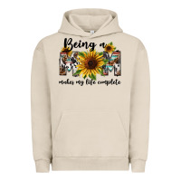 Pigment French Oak Being a mom makes my life complete Mother's Day Urban Hoodie - FaDigitalArtStudio