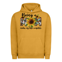 Pigment Peanut Butter Being a mom makes my life complete Mother's Day Urban Hoodie - FaDigitalArtStudio