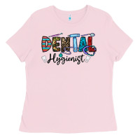 Bubblegum Pink dental hygienist Ladies Tee - CowhideDigitalArt