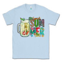 Dusty Blue sweet summer time Classic Tee - CowhideDigitalArt