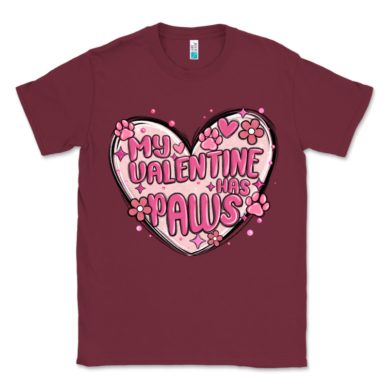 My Valentine Has Paws Classic Tee by MaliasSmallBusiness | Teevron