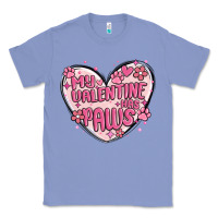 Colony Blue my valentine has paws Classic Tee - MaliasSmallBusiness