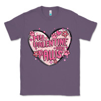 Lavender my valentine has paws Classic Tee - MaliasSmallBusiness